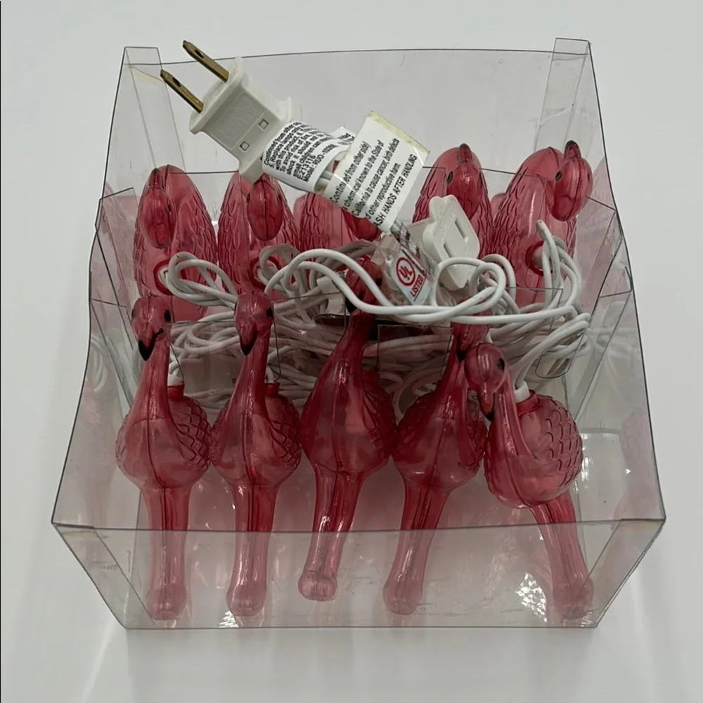 Target Pink Flamingo String Lights 10pcs Plug In New in box